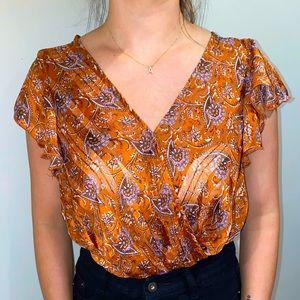 Pattern blouse/top bodysuit